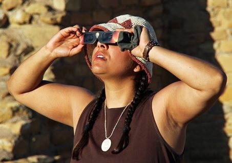 Except for totality, you must always use a safe solar filter when looking at the Sun, whether it’s partially eclipsed or not (Photo by Paul Deans/TQ).