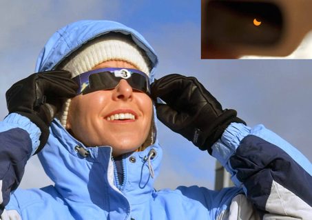 During the partial phases of the solar eclipse, you must always use safe solar filters or eclipse-viewing glasses when looking at the Sun. (Photo by Paul Deans/TQ)