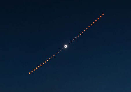 2a-Totality-sequence---NASA-Aubrey-Gemignani-400 This composite image shows the progression of the total solar eclipse over Madras, Oregon, on August 21, 2017. (Photo by Aubrey Gemignani/NASA)